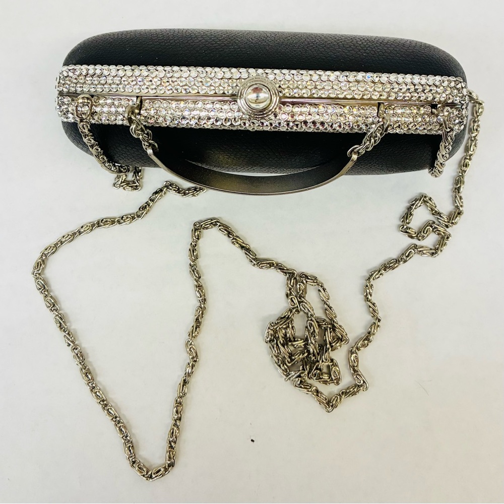 Daniella Tiny Purse W/ Rhinestones Handle & Cross-body Chain - Picture 7 of 7